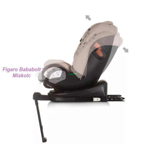 Chipolino Tourino i-Size 360°-ban forgatható 40-150 cm isofixes gyermekülés "macadamia"