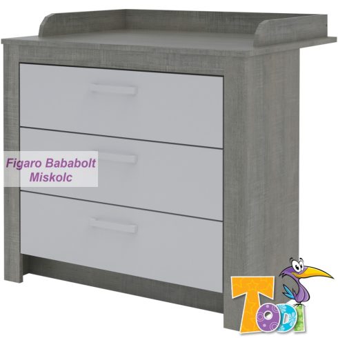 Todi CUBE 3 fiókos pelenkázó komód toldalékkal