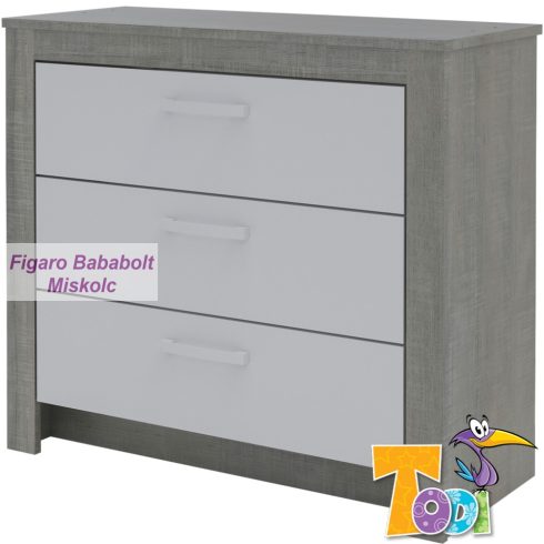 Todi CUBE 3 fiókos pelenkázó komód toldalékkal