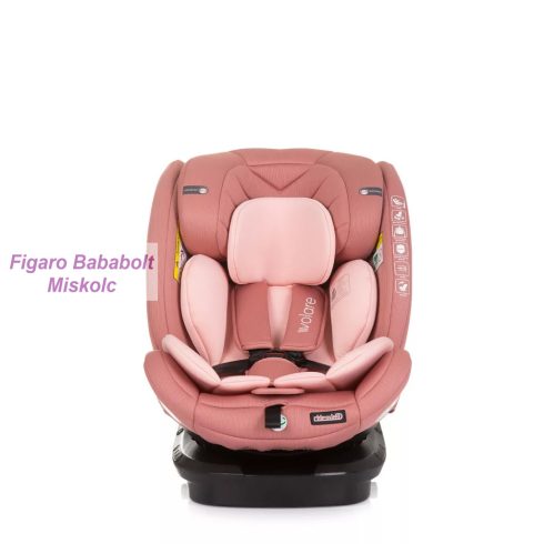 Chipolino Volare i-Size 360°-ban forgatható 40-150 cm isofixes gyermekülés "flamingo"