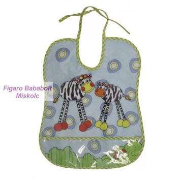 Baby Care zsebes előke 100%PEVA - "zebra"
