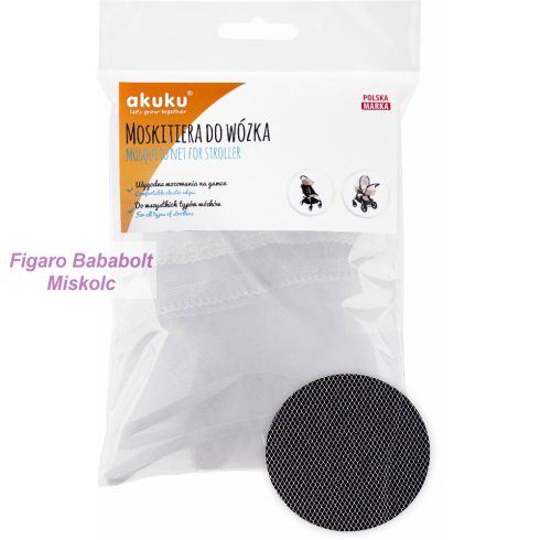 Akuku szúnyogháló – babakocsira univerzális "fehér"
