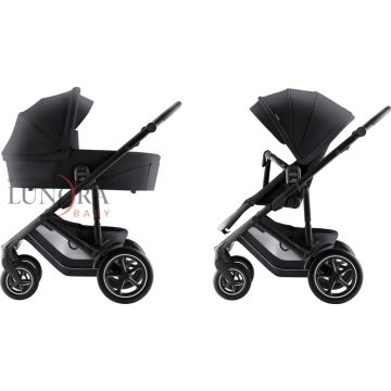   BriTAX RöMER Smile 5Z Style multifunkciós babakocsi szett mózeskosárral "Carbon Black"
