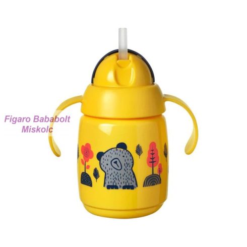 Tommee Tippee Superstar szívószálas itatópohár 300 ml 6hó+ "sárga"