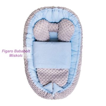 Belisima Luxus babafészek paplannal " kék "