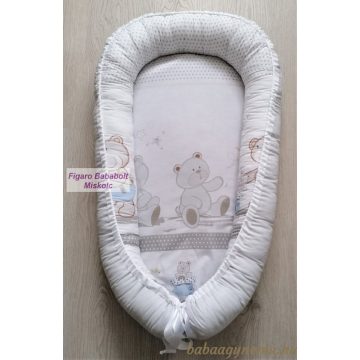 Babafészek "Játék maci szürke-kék"