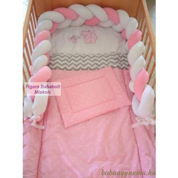 Fonott rácsvédő "fehér-rózsaszín-fehér"