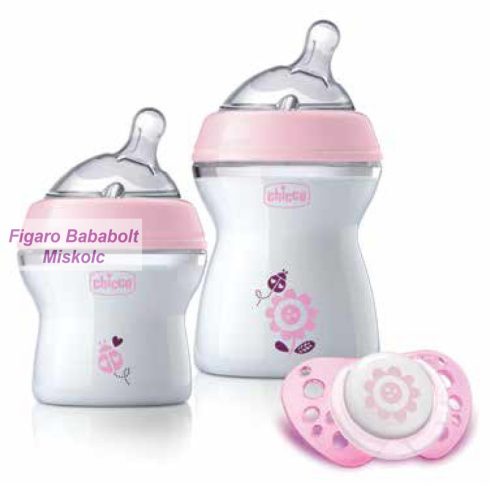 Chicco Natural Feeling ajándékszett "Pink"