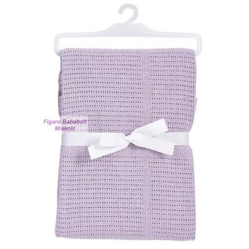 Babydan horgolt pamut takaró – Purple 75x100cm