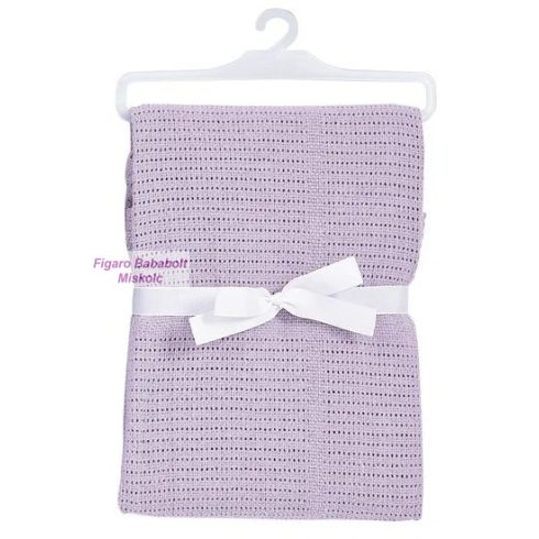 Babydan horgolt pamut takaró – Purple 75x100cm