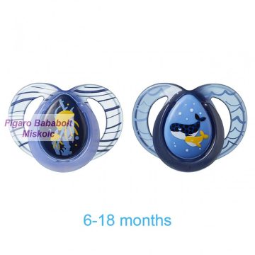   Tommee Tippee Night time játszószócumi 6-18 hó 2db "medúza&bálna"
