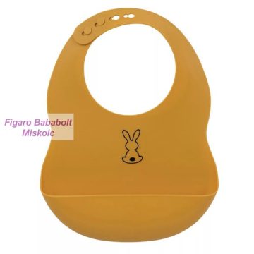 Nattou szilikon előke "okker"