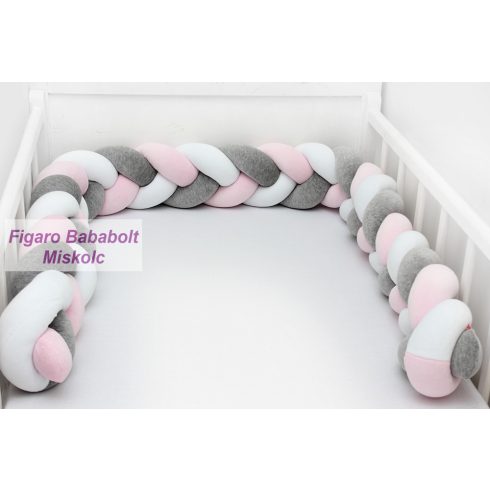 Scamp fonott rácsvédő "szürke-fehér-rózsaszín"