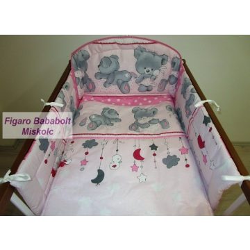   3 részes ágynemű szett "Freddy Teddy-rózsaszín"