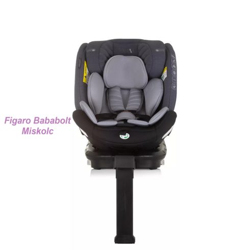 Chipolino Tourino i-Size 360°-ban forgatható 40-150 cm isofixes gyermekülés "grey mix"