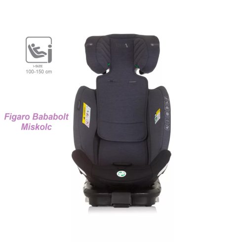 Chipolino Tourino i-Size 360°-ban forgatható 40-150 cm isofixes gyermekülés "grey mix"