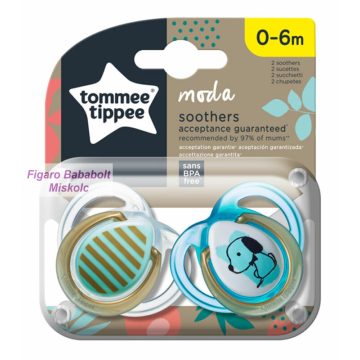   Tommee Tippee Moda játszócumi 0-6 hó 2 db "kutyus"