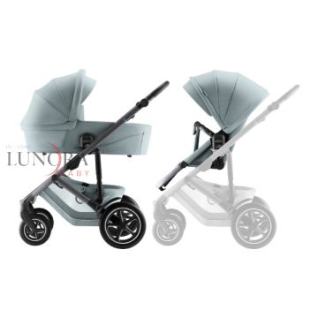   BriTAX RöMER Smile 5Z Style multifunkciós babakocsi szett mózeskosárral "Harbor Blue"
