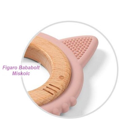 Babyono rágóka fa/szilikon "cat"