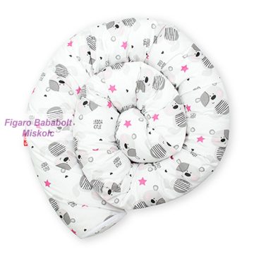   Scamp rácsvédő hengerpárna 210 cm "white-grey bears"