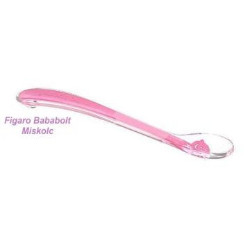 BabyOno puha szilikon kanál babamosoly "pink"