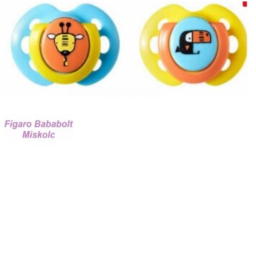   Tommee Tippee Fun Style játszócumi 0-6 hó 2 db "zsiráf&tukán"