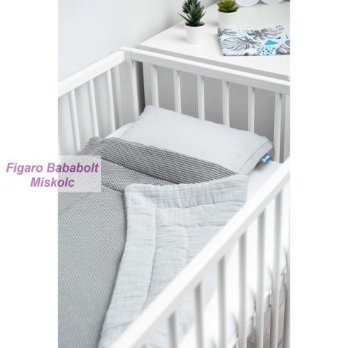 Sensillo kötött muszlin ágynemű szett "szürke"