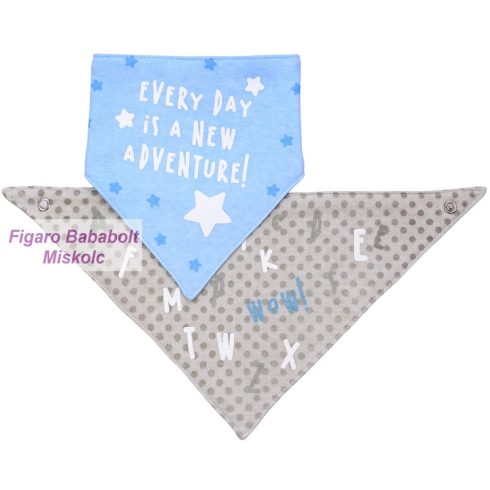 BabyOno előke háromszög 2db-os kék csillag --879/04