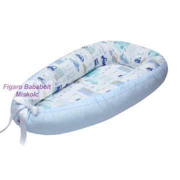 Scamp babafészek "blue car dots"