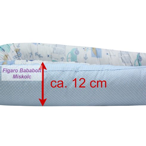 Scamp babafészek "blue car dots"