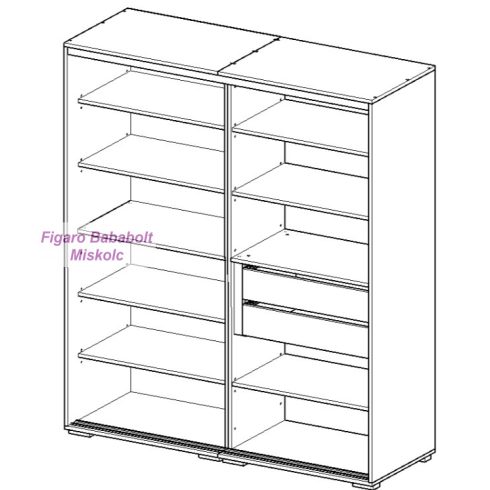 Todi CLASSIC tolóajtós gardróbszekrény 200 cm