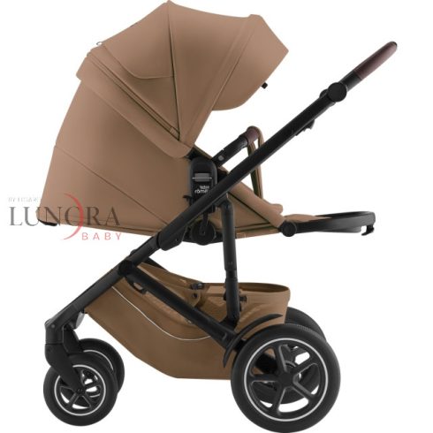 BRITAX RöMER Smile 5Z Comfort Plus Lux babakocsi bundle szett (Smile 5Z babakocsi + mózeskosár + Baby-Safe Pro + Vario Base 5Z) Warm Caramel