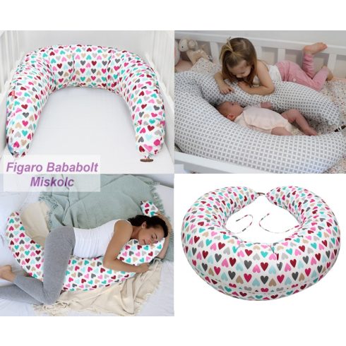 Scamp formázott gombosvégű szoptatós párna pamut huzattal/ColorfulHeart