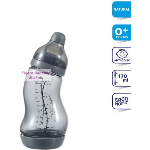 Difrax ant-colic S-cumisüveg "kékes szürke" 170ml
