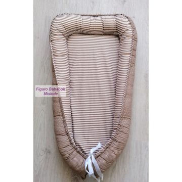 Babafészek "Csíkos pöttyös bézs"