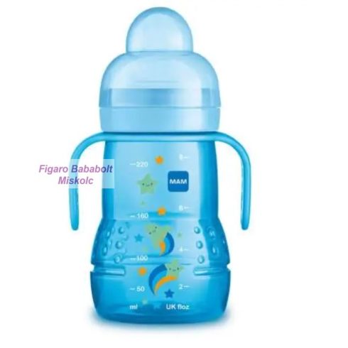 MAM Trainer+ 220ml - Cumisüveg és ivópohár "kék űrhajós"