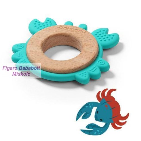 Babyono rágóka fa/szilikon "crab"