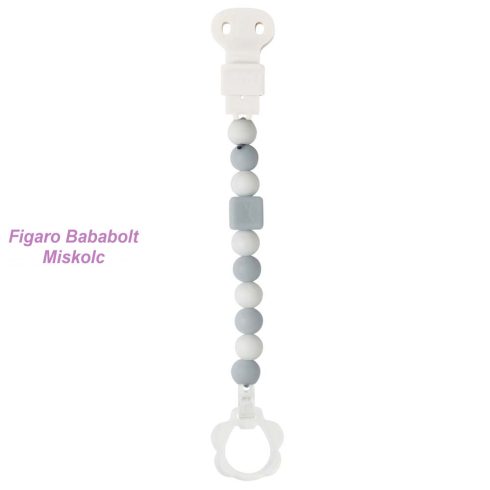 Nattou cumitartó pánt szilikon "Pacifinder grey-white"