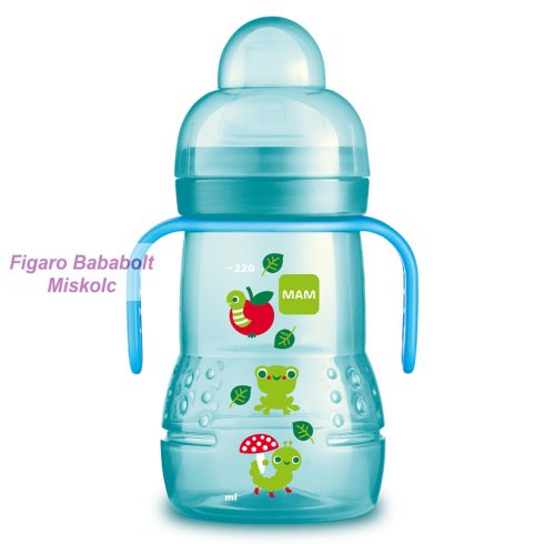 MAM Trainer+ 220ml - Cumisüveg és ivópohár "kék"