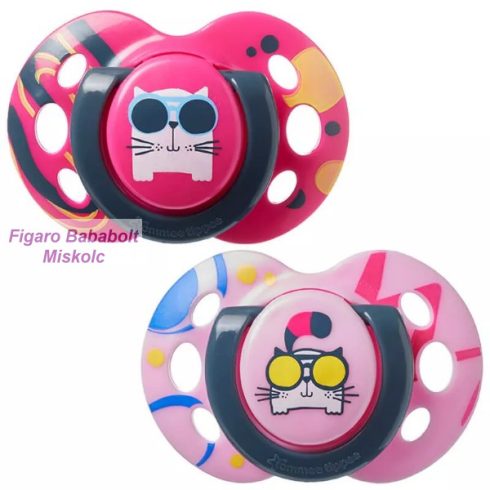 Tommee Tippee Fun Style játszócumi 6-18 hó 2 db (rózsaszín, pink)