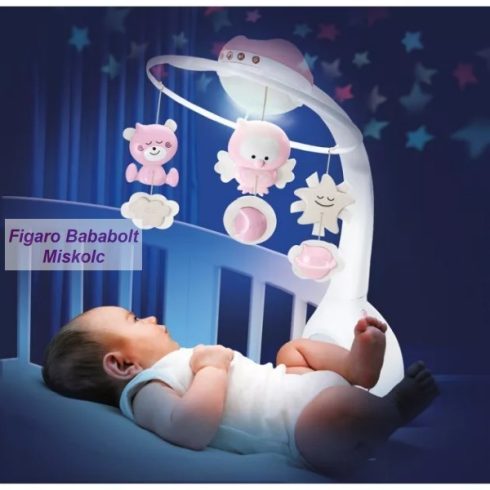 Infantino 3 az 1-ben projektoros zenélő forgó - pink